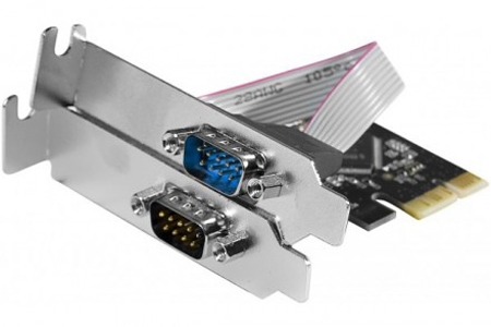 Carte PCI-Express 1X - 2 ports série RS232 Low Profile
