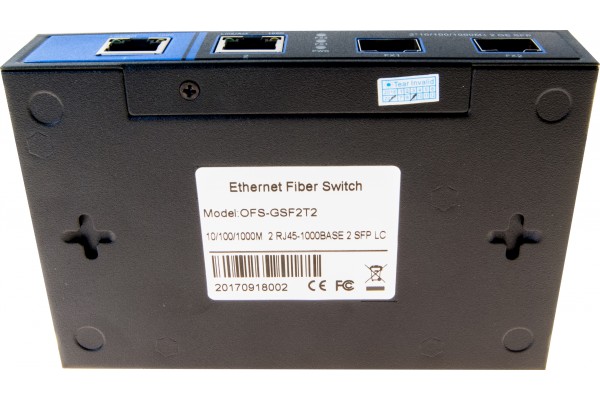 Dexlan switch 4P Gigabit dont 2 ports fibre sfp 1000SX/LX